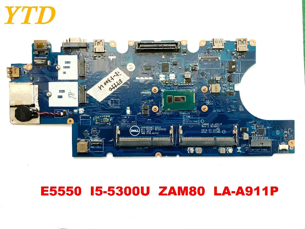 

Original for DELL E5550 laptop motherboard EE5550 I5-5300U ZAM80 LA-A911P tested good free shipping