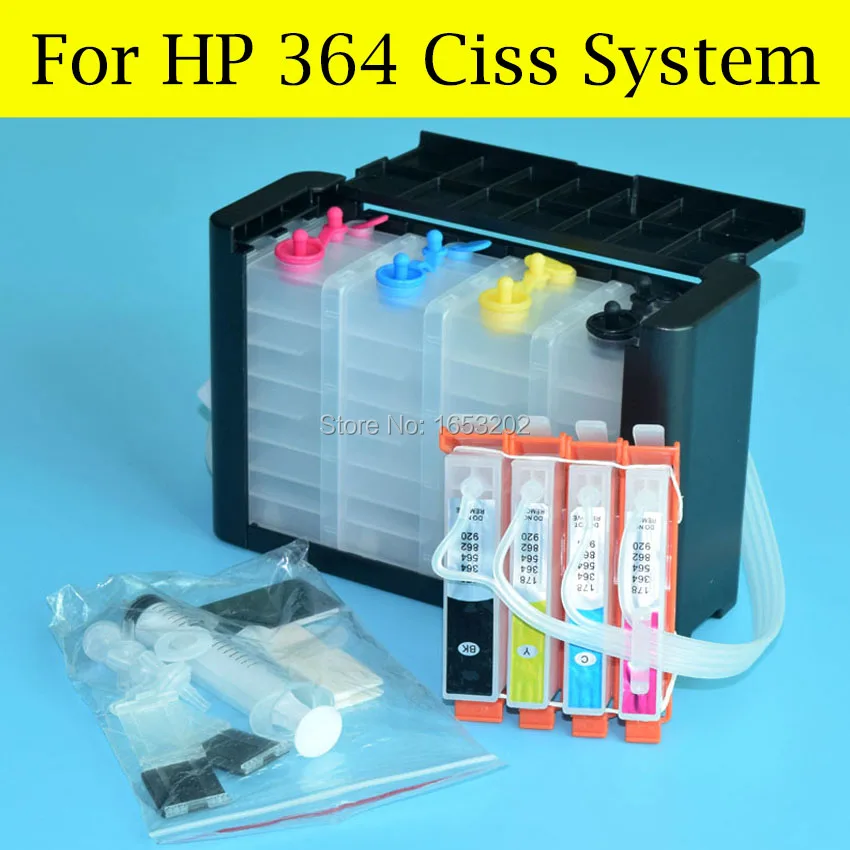 Sistema para hp Impressora com Chip de Reset Cis para Hp364 ou para hp Ciss B210a B210b B210c 3070a 3520 Automático 364xl B110c B110e B209a 4 Computador e Escritório