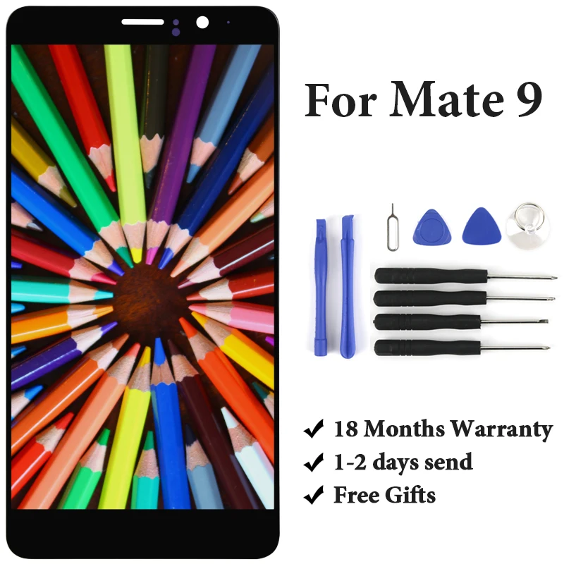 

For Huawei 5.9'' Honor Mate 9 LCD Touch Screen Assembly Display with Frame without Frame Replacement with Free Gifts