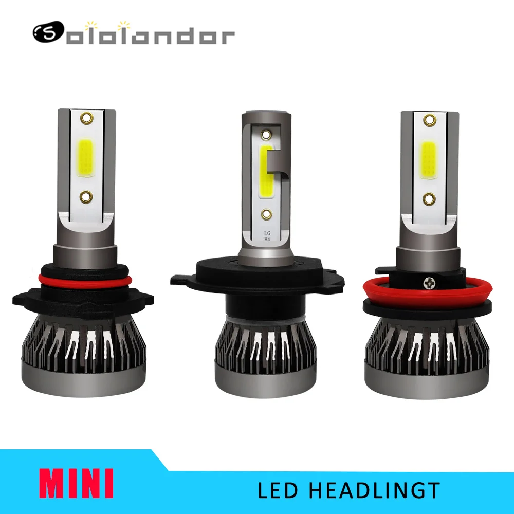 

2PCS Car headlight Mini Lamp H7 LED Bulbs H4 LED H1 H8/H9/H11 Headlamp Kit 9005 HB3 9006 HB4 6000k Fog light LED Lamp 36W 6000LM