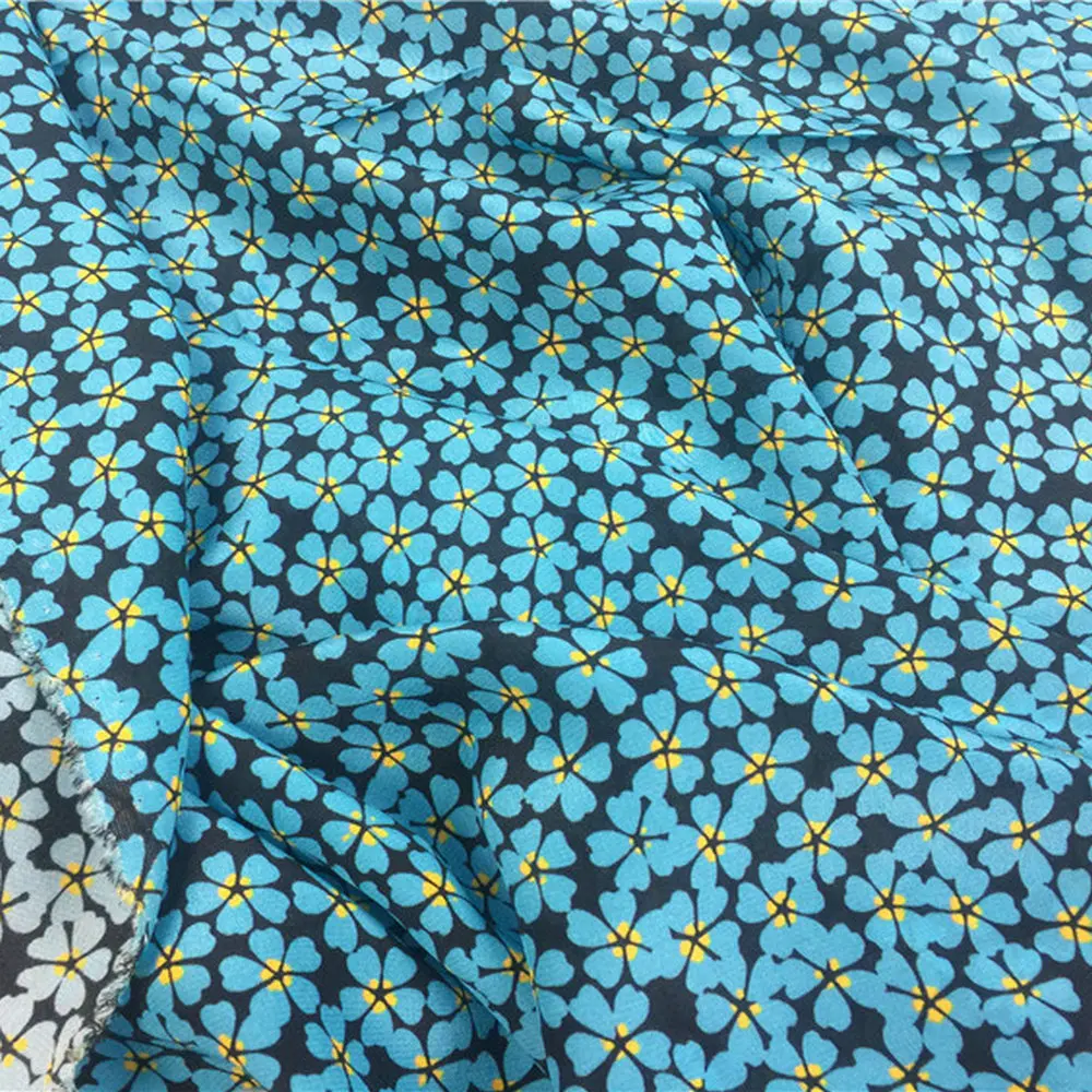 

Pure Silk Material High Quality Customized Digital Printing Silk Crepe De Chine Fabric