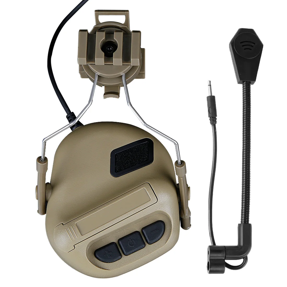 Fone de Ouvido Gen.5 tipo Capacete Caça Tático Comunicação Cancelamento Ruído Fones Som Captador Redução Wst 12 Caça tático fone de ouvido wst gen.5