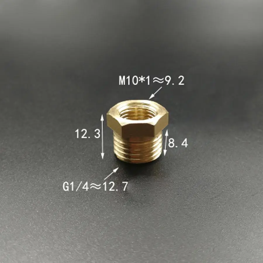 M10x1 мм Женский Поворотный DN8 1/4 дюйма BSPP мужское Латунное соединение редуктор