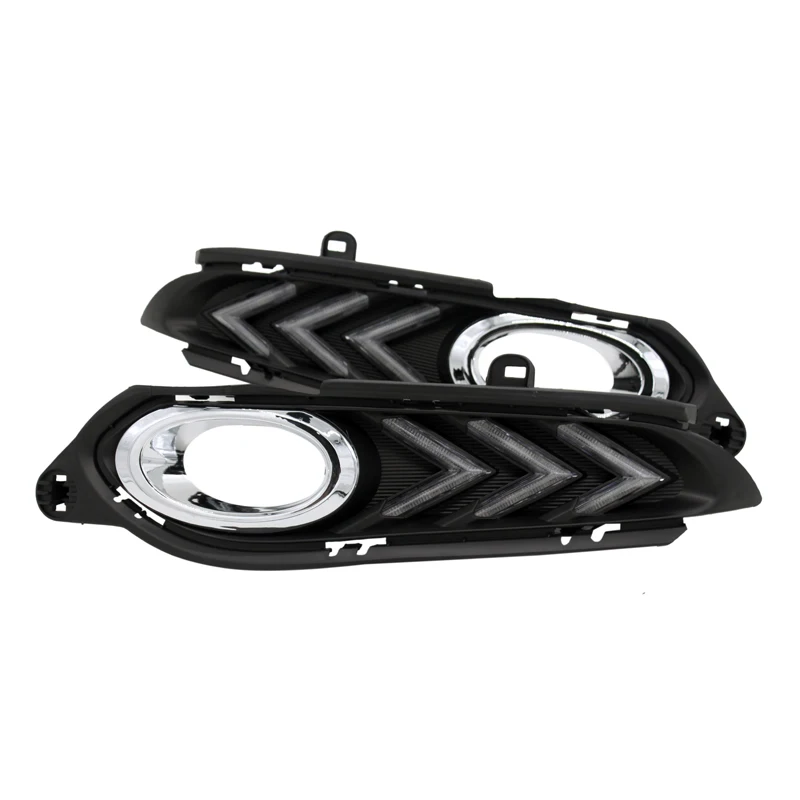 

2Pcs/Set SUNKIA 12V High Bright Car LED DRL Car Styling Daytime Running Lights with Fog Lamp Hole for Honda HR-V Vezel 2014-2016