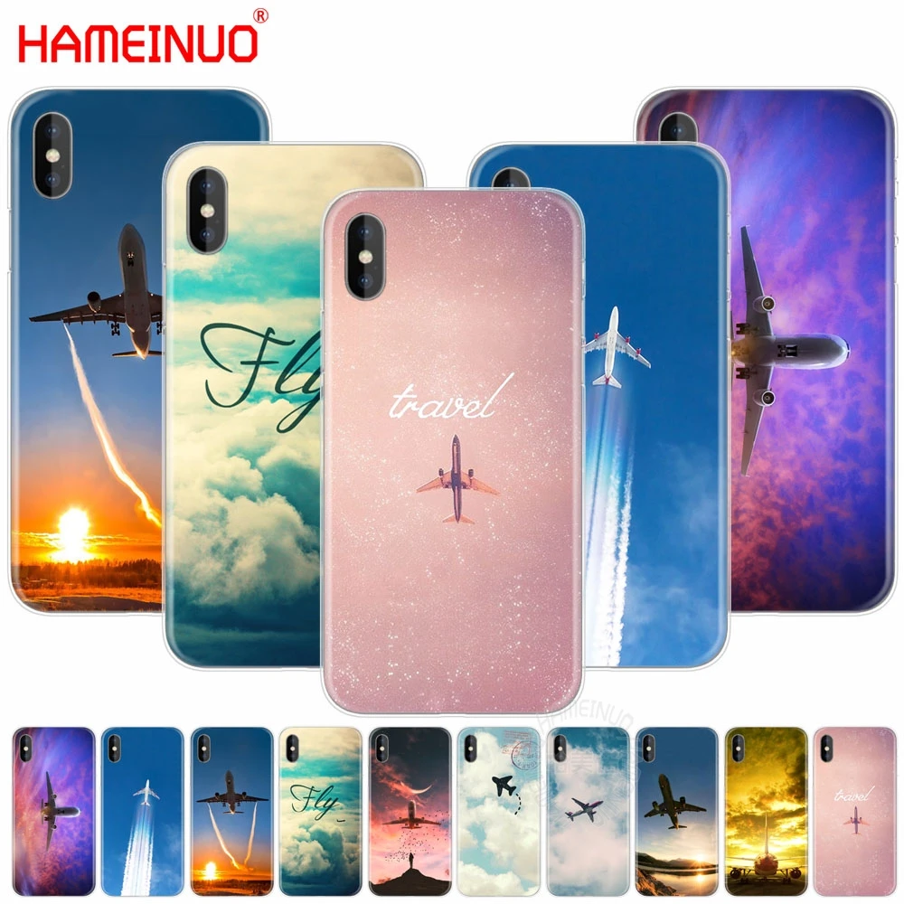 HAMEINUO the airplane flying into sunset cell phone Cover case for iphone X 8 7 6 4 4s 5 5s SE 5c 6s plus | Мобильные телефоны и