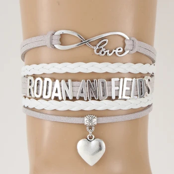 

(10Pcs/Lot) Infinity Love Rodan And Fields Bracelets & Bangles Heart Charm Wrap Rope Braided Handmade Bracelet Women Men Jewelry