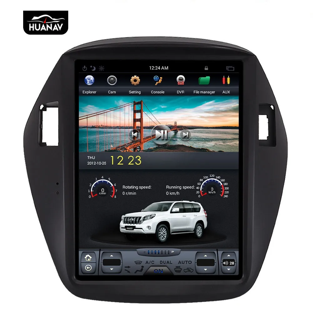 Flash Deal Tesla styel Car DVD player GPS navigation for Hyundai IX35 Tucson 2009-2016 Car radio player multimedia Auto stereo head unit 0