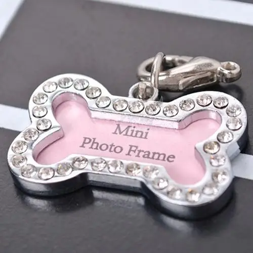 Bone Shape font b Pets b font ID Name Tag Address Pendant Dog Puppy Collar Anti