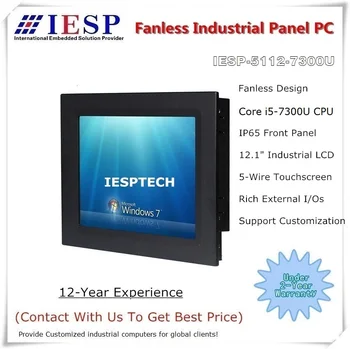 

12.1 inch Fanless Industrial Panel PC, Core i5-7300U CPU, 8GB DDR3 RAM, 500GB HDD, industrial HMI, Touch panel pc