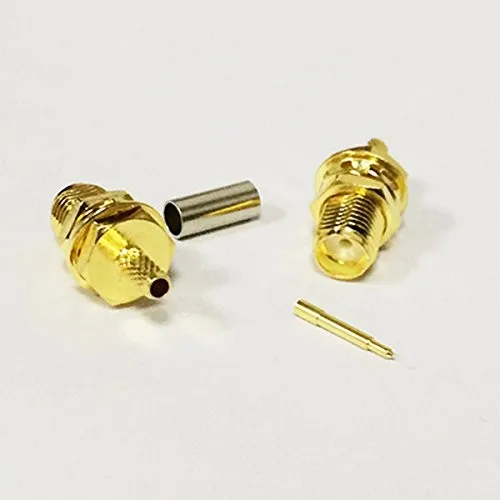 

200 шт. позолоченный обжимной адаптер rp-sma для коаксиального кабеля RG316 RG174 rf