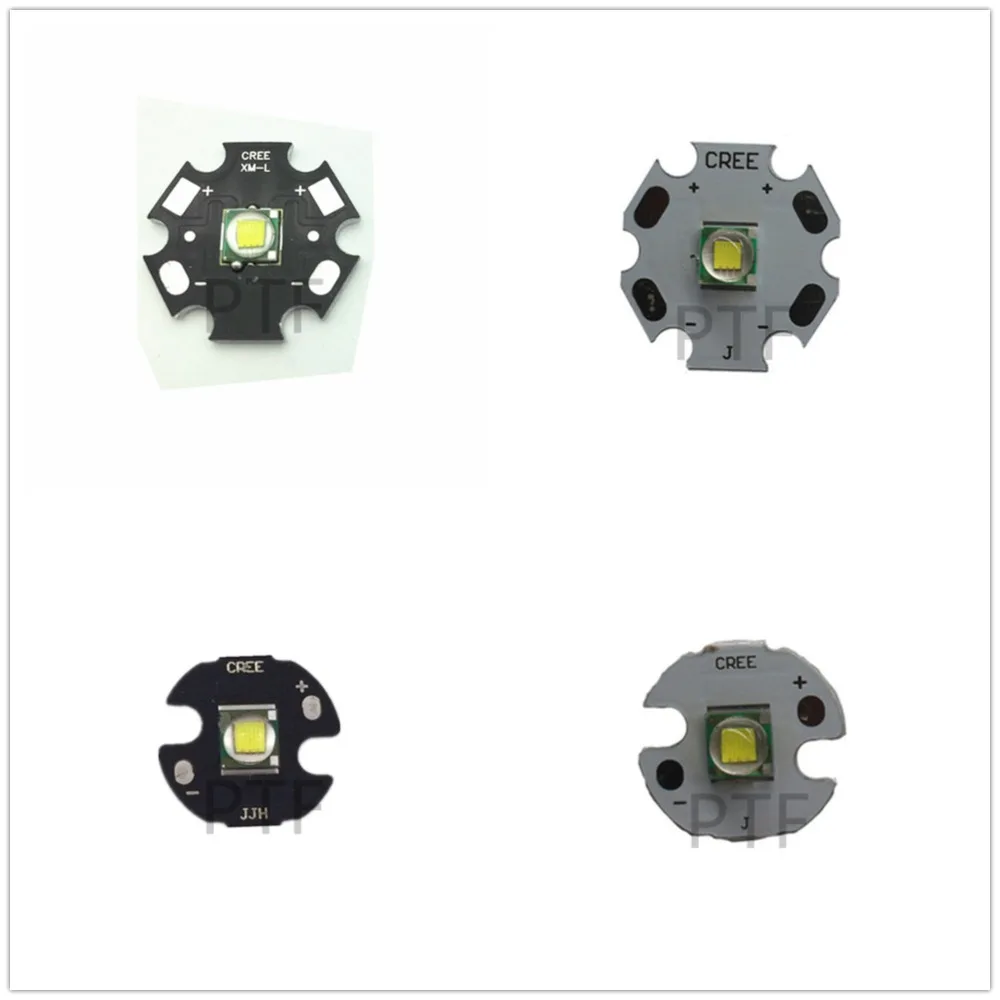 

2PCS CREE XML XM-L T6 LED U2 10W WHITE (6500K-7000K) High Power LED Emitter with 16mm 20mm PCB for DIY