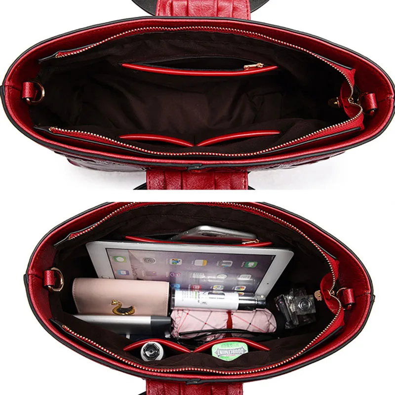 Women Printing Handbag Female Leather Messenger Shoulder Bags Ladies Travel Large Flower Crossbody Tote Top-Handle Purse SS7270 (12)