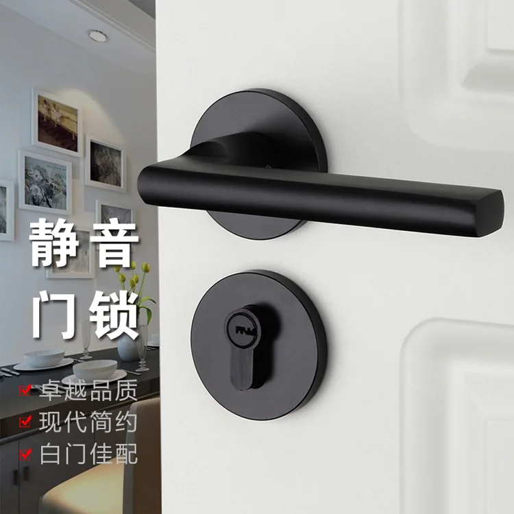

2018 Sale Promotion Fechadura Sales Indoor Door Lock, Split Space Aluminum Alumina Mechanical Bedroom Wooden Hand Lock.