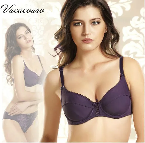Big Brand ACOUSMA women underwear bra set sexy purple Embroidery bra