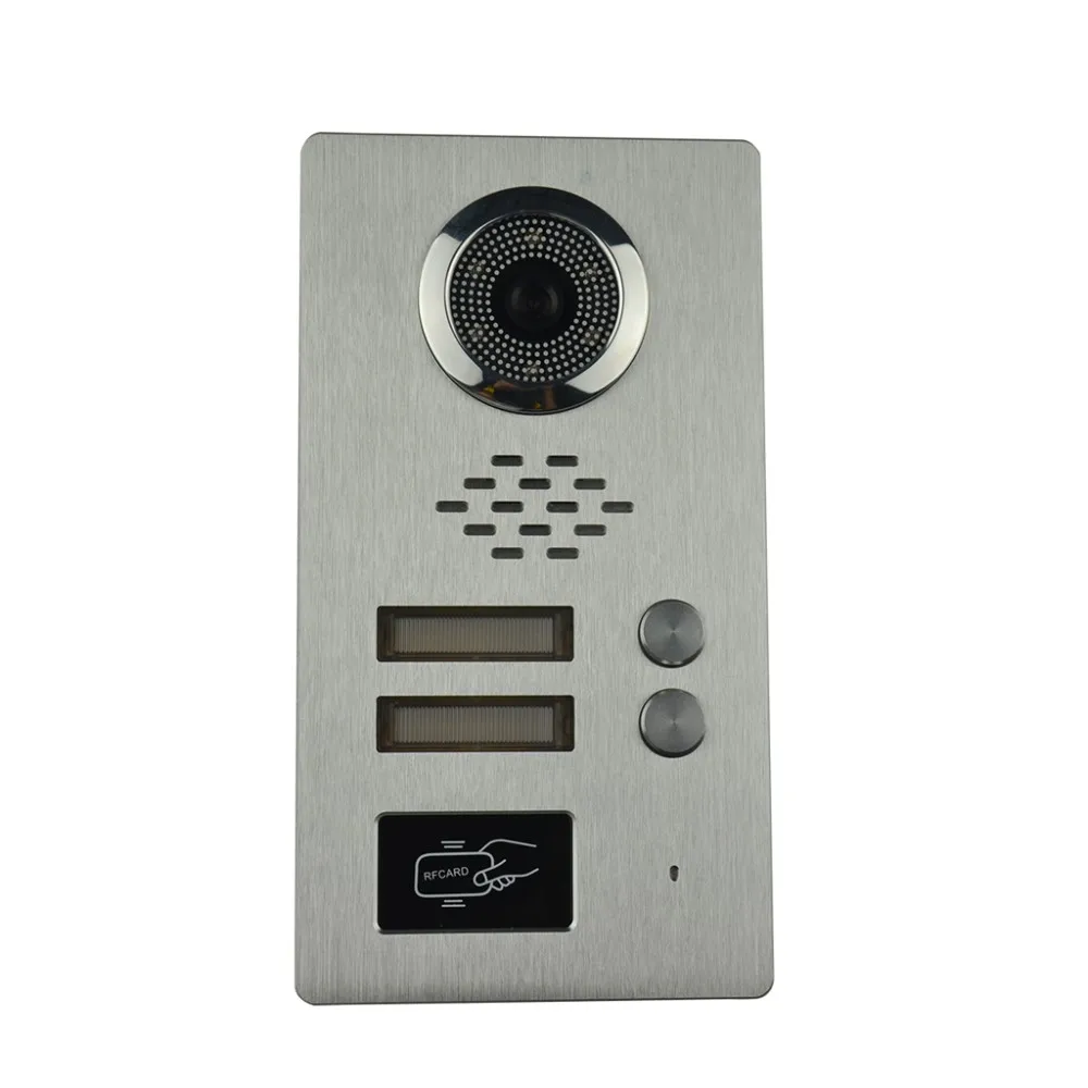 Роскошные 2 единицы квартиры " ЖК-экран алюминиевый сплав видео домофон комплект водонепроницаемый пылезащитный+ 5 шт. RFID брелоки