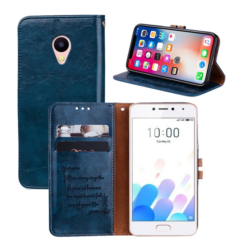 Newest Wallet Case For Meizu M5c Back Cover Book 5.0 Special PU Leather Flip Phone Bag B01 | Мобильные телефоны и