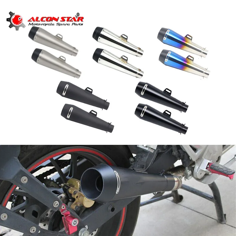 Alconstar 1 пара мотоциклов M4 Escape GP Глушитель Трубы выдвижной для мотоцикла Honda for Kawasaki