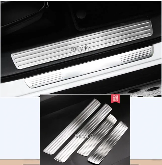 

Car-Styling Door Sill Scuff Plate Welcome Pedal Trim Cover For Mercedes Benz GL GLS X166 ML GLE W166 4pcs Sticker Accessories