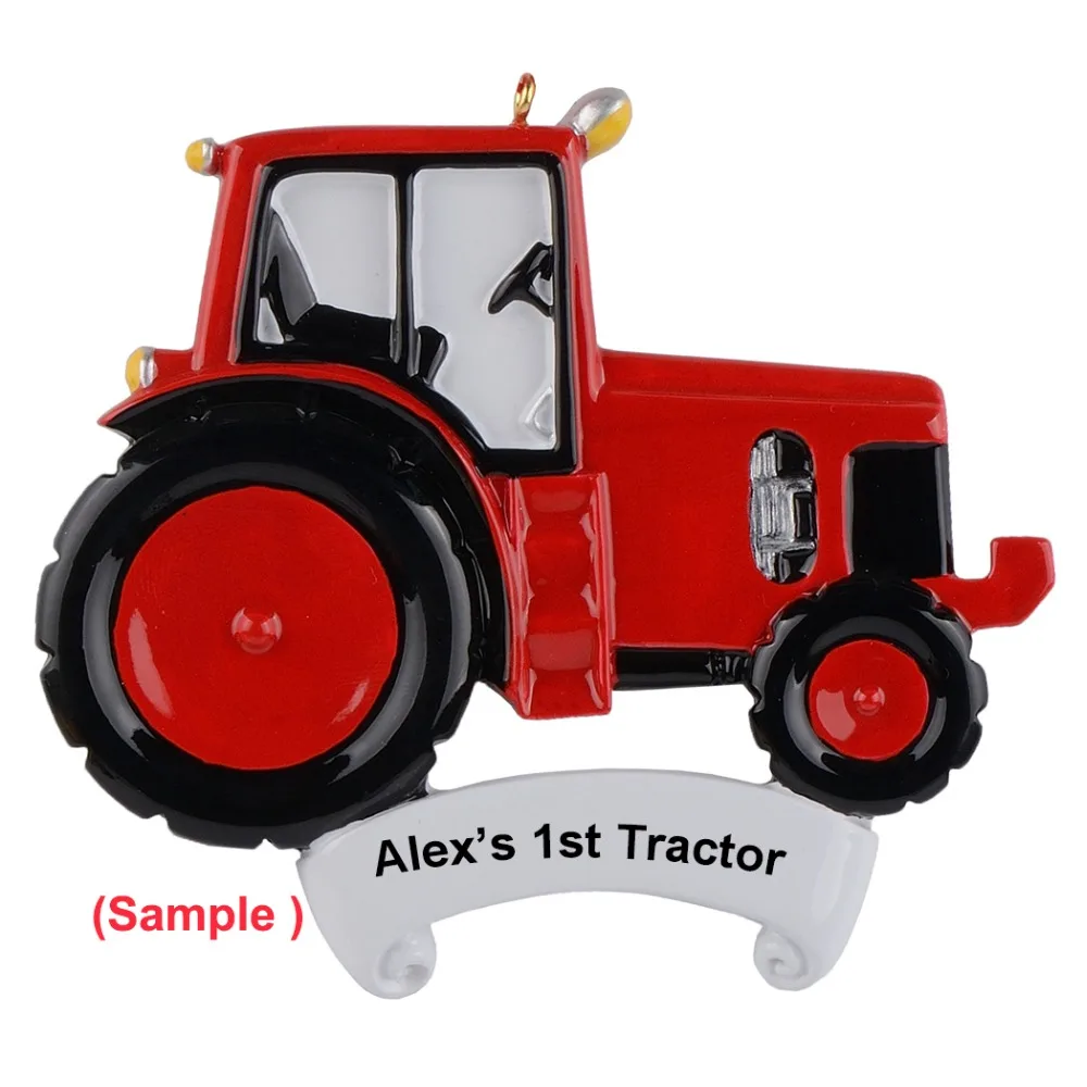 MAXORA Blue Tractor Personalized Christmas Ornament Worldwide Ornaments PR14BL MAXORA Blue Tractor Personalized Christmas Ornament Worldwide Ornaments PR14BL