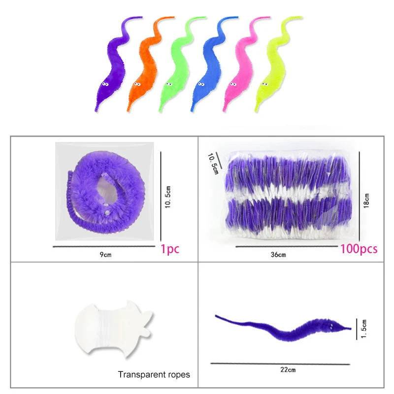 6 шт./лот, волшебная игрушка, Baralho, Mr. fuzzy, волшебный червь, волшебный трюк, твист, плюшевая игрушка, мягкие животные, уличная игрушка для детей, подарок
