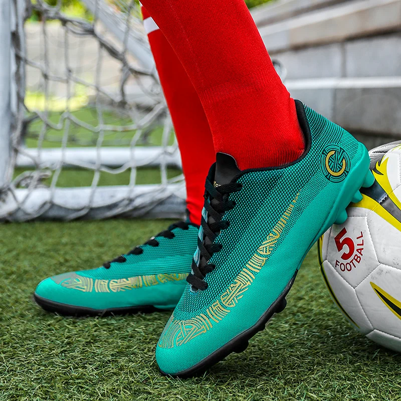 

Outdoor Men Boys Soccer Shoes Football Boots High Ankle Kids Cleats Training Sport Sneakers Size 35-45 Dropshipping