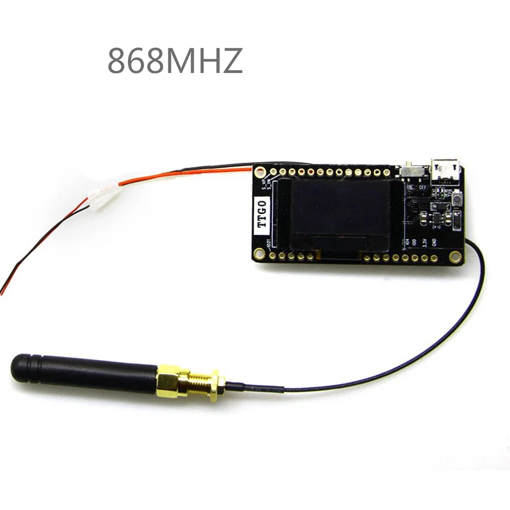 1 шт. TTGO LORA32 V2.0 433/868 МГц ESP32 LoRa OLED 0,96 дюймов синий дисплей sd-карта ESP-32 Wi-Fi модуль Bluetooth - Цвет: 868MHz