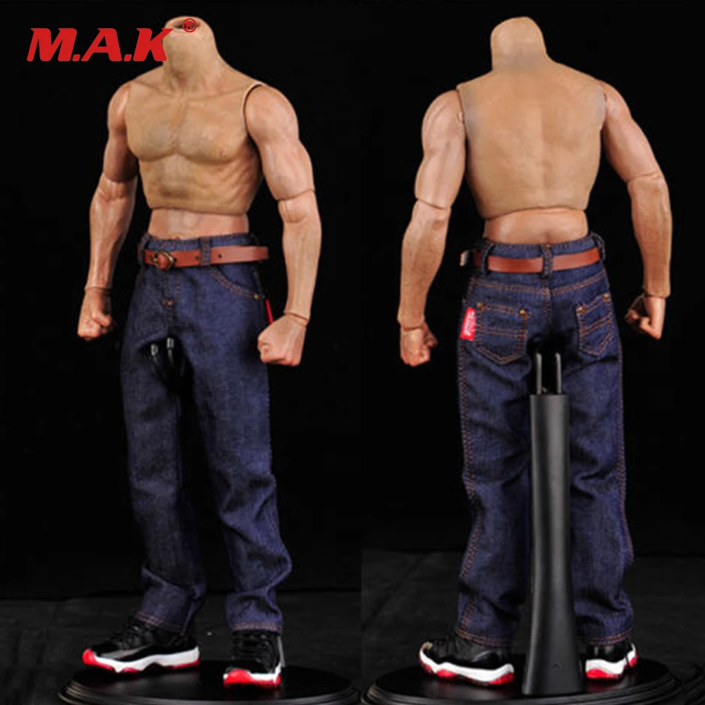 1/6 Male Classic Jeans Denim Man Pants Fit for 12'' Muscular Body 16