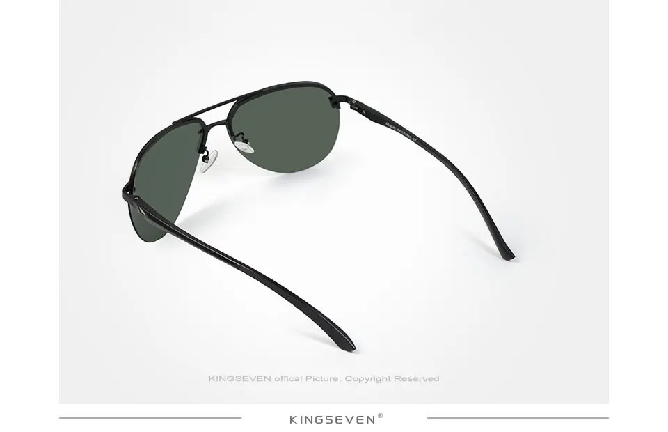 KINGSEVEN Vintage Sunglasses Men Metal Frame Driving Eyewear