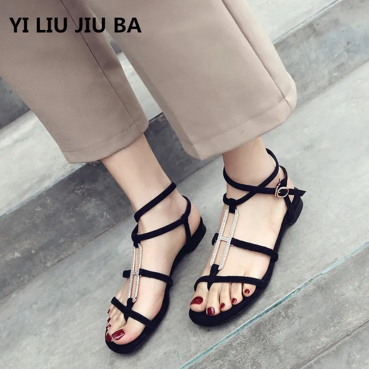 

New Women Casual Rhineston Sandals Summer Bohemian slope Female Sandals women's shoes Diamond Women flip flops sandals **793