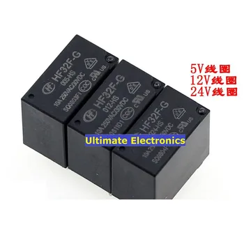 

10pcs JZC- HF32F-G-005-HS HF32F-G-012-HS HF32F-G-024-HS 5V 12V 24V 10A 4feet