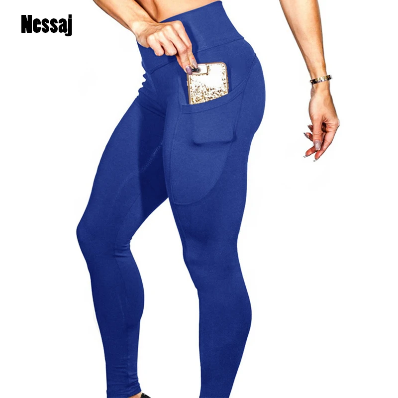 Solid High Waist Push Up Sexy Leggings Women Workout Fitness Clothing