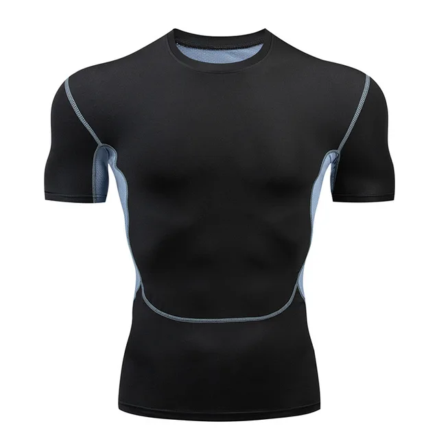 US $9.85 Sports Fitness Tshirt Mens Speed Dry Running Training Outdoor Sports Short Sleeve Tee Shirts Brea