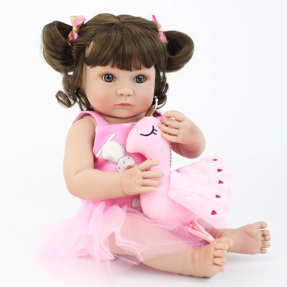 40 см полный корпус мягкий силиконовый винил Reborn Baby Doll игрушка 15 дюймов принцесса мини девочка младенцы кукла подарок на день рождения игровой дом Купание игрушка