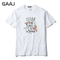 GAAJ Brand  100% Cotton Men T Shirt Print Funny 'Rose Flower Lover Valentine's Day Gift' TShirts For Mens Plus Size 3XL #GAUR7
