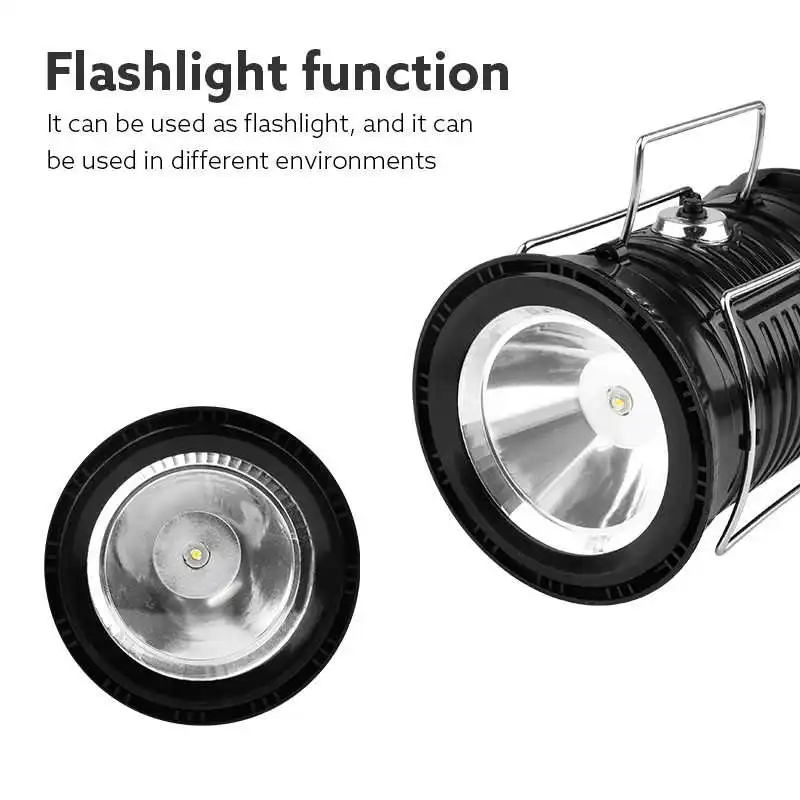 18650 Solar powerful led flashlight rechargeable Flashlight Camping Tent Light Torch Lantern Lamp torch flashlight t6 #4A28 (9)