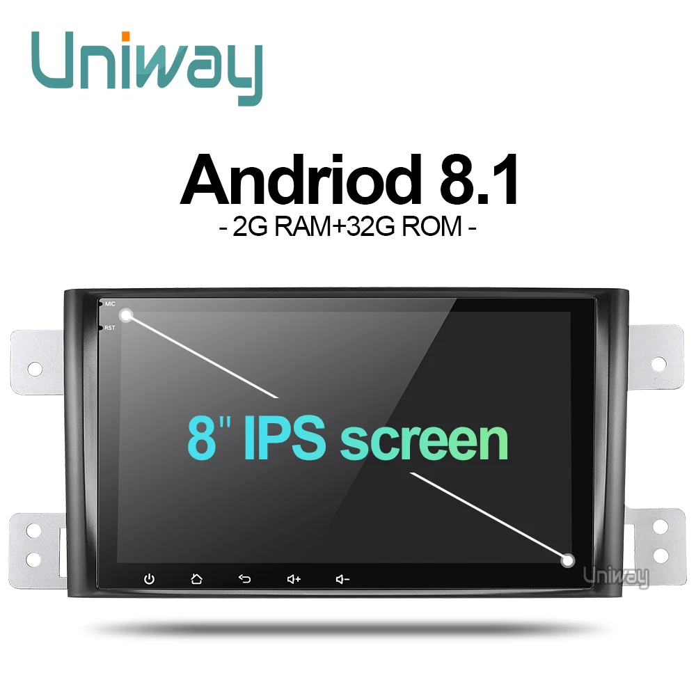 

Uniway AWTL8071 android 9.0 car dvd DSP for suzuki grand 2006-2011 vitara multimedia car radio stereo gps with steering wheel