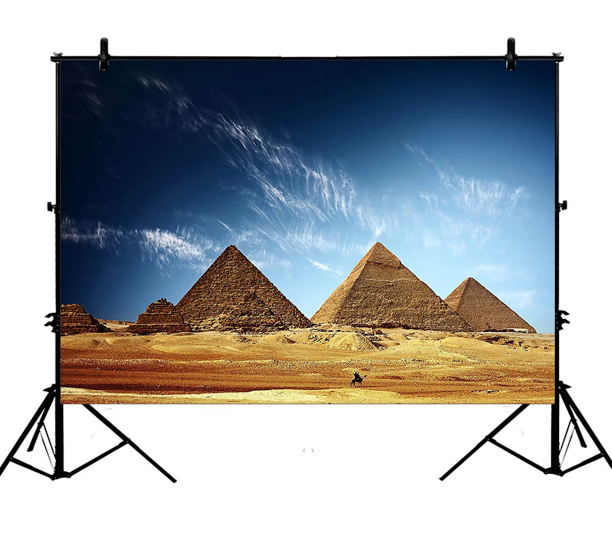

5x7ft Egyptian Pyramids Desert Blue Sky Polyester Photo Background Portrait Backdrop