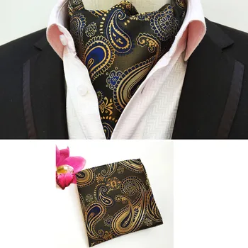 

2 Pcs/Set Designer's Formal Scarf Set Jacquard Woven Scarves with Handkerchief for Men Accessories
