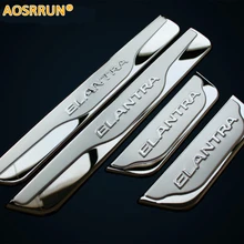 AOSRRUN Edelstahl Seitentür-schwellen-verschleiss-platte auto Zubehör Für 2012 2013 2014 Hyundai Elantra