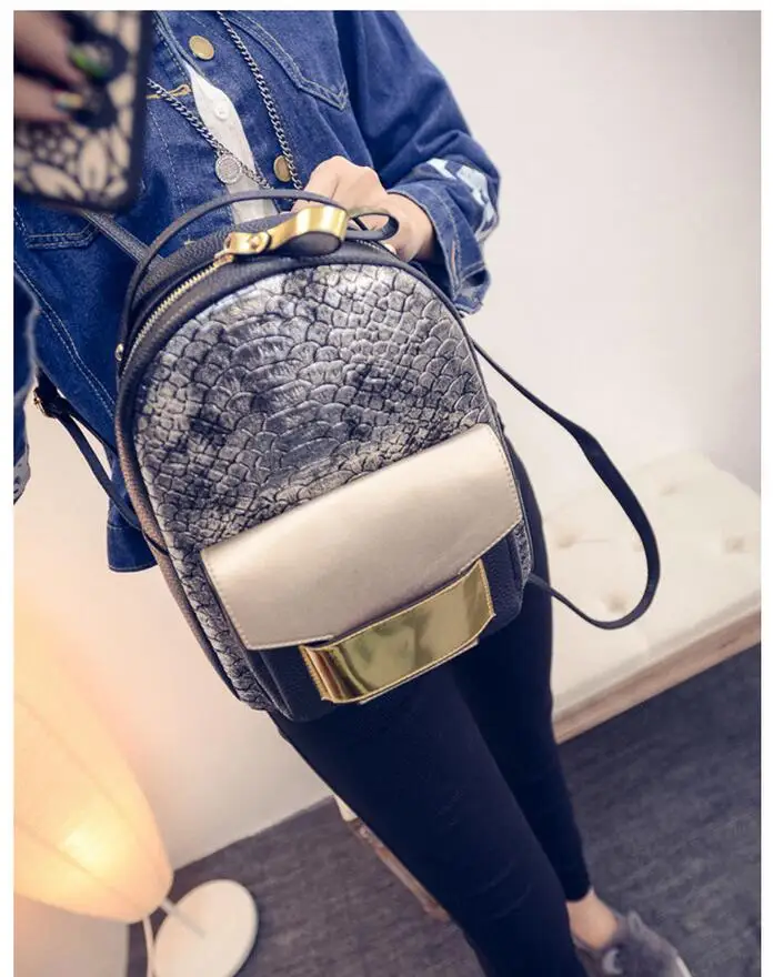 Женский рюкзак из искусственной кожи со змеиным узором, Модный женский рюкзак, брендовая дизайнерская женская сумка на спине, Высококачественная школьная сумка под змеиную кожу