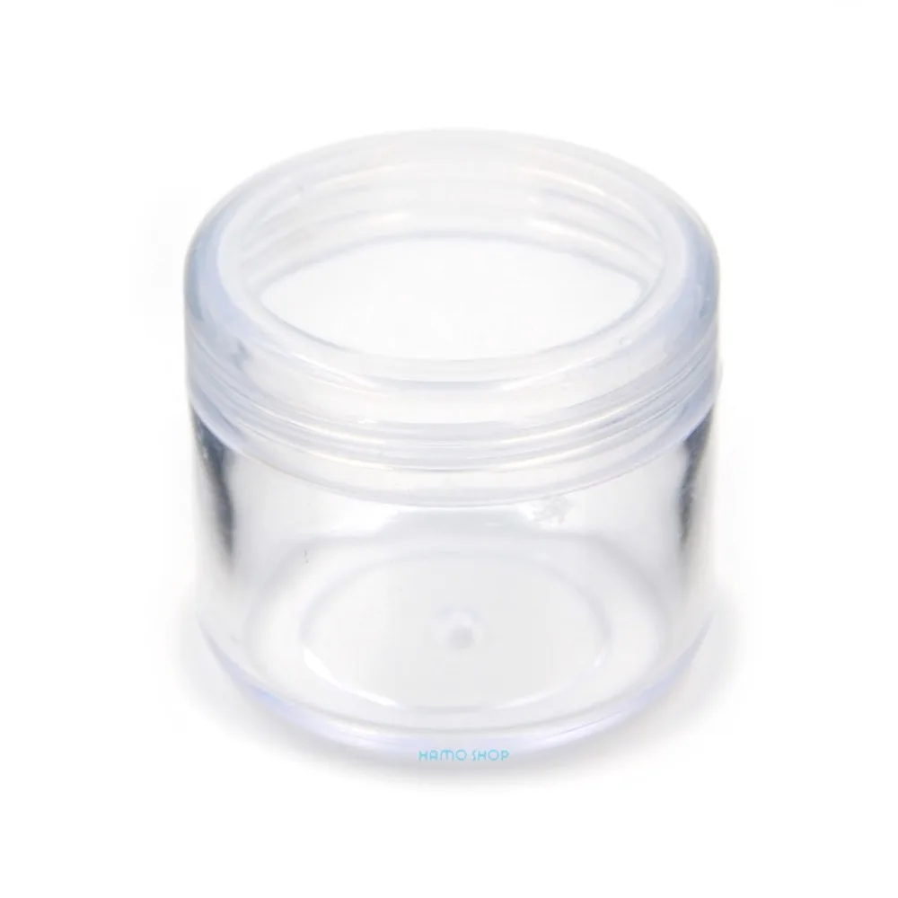 5pcs 20g Clear Plastic Empty Pots Storage Jars For Glitter Make Up