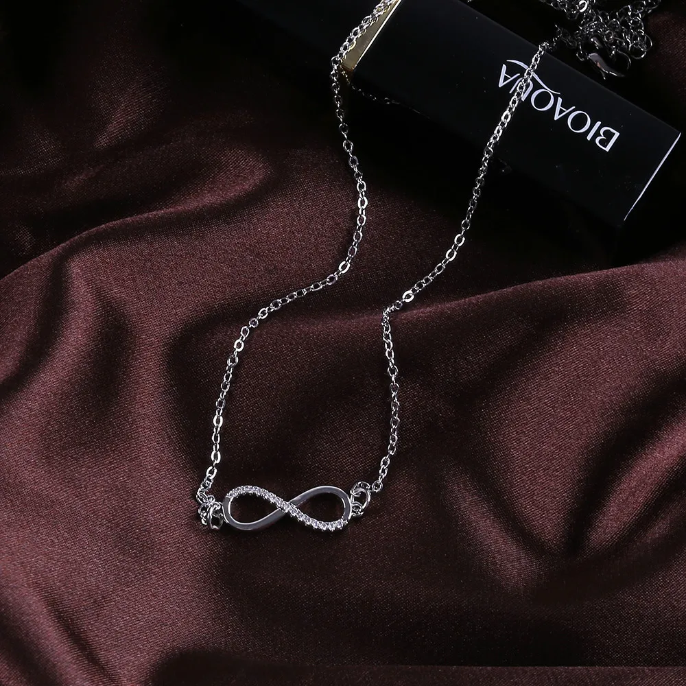 Silver-Gold-Color-Minimalist-Necklace-Ladies-Infinity-Jewelry-Infinite-Charm-Lucky-Number-8-Choker-Chain-Necklace(3)
