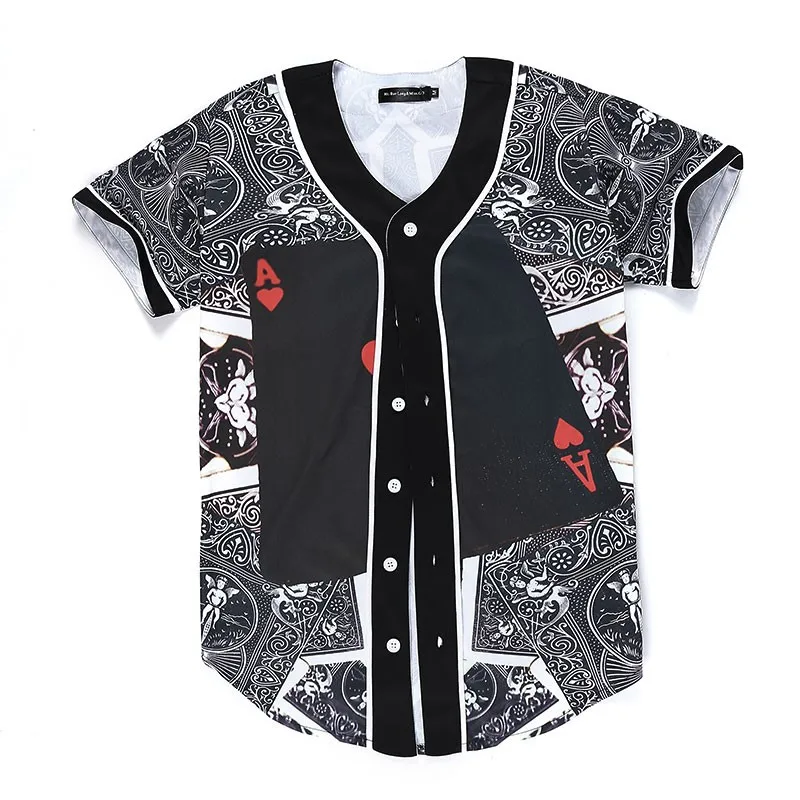 

New Fashion Men/Women 3d Funny T-Shirt Print Poker Red Hearts Summer Tops Tees Lovers TShirt Unisex T Shirts camisetas hombre