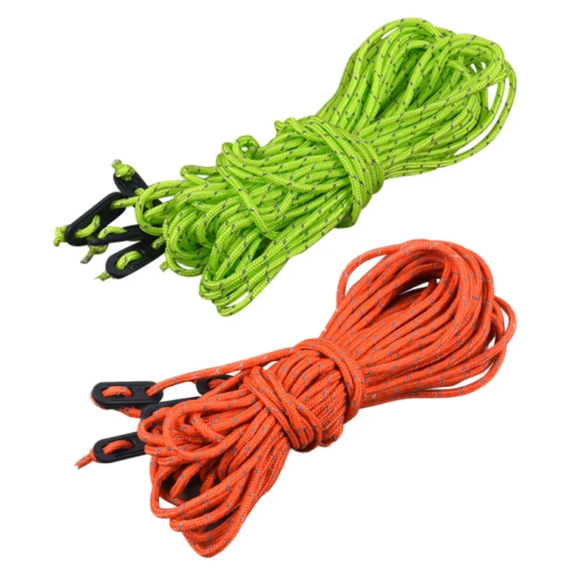 New Outdoor Reflective Tent Rope Wind Rope Curtain Safety Rope Durable