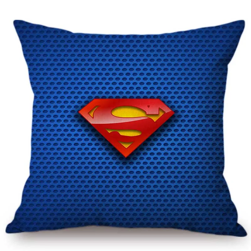 Декоративная подушка для дивана с логотипом «мстители», «Бэтмен», «Супермен», «Супергерои», «Зеленый Фонарь», «Железный человек», льняная подушка для автомобиля - Цвет: N132-9