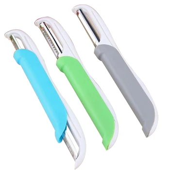 

DHL 500PCS Vegetable Fruit Candy Color Color Random Stainless Steel Kitchen Gadget Dual Head Tool Slicer Peeler Grater