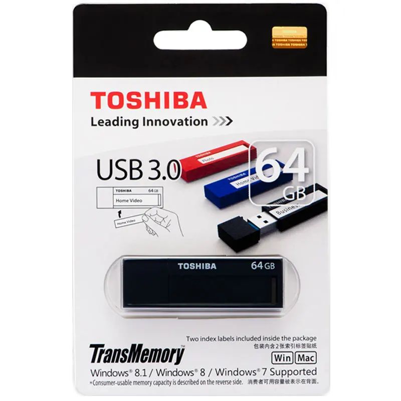 TOSHIBA USB Флэш-Накопитель 64 ГБ 3.0 Высокоскоростной У Диска USB 3.0 32 ГБ 16 Г флэш-диск качество Memory Stick 64 ГБ Pen Drive