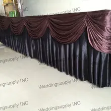 13ft широкий x29'' высокое Ice Шелковый Таблица Плинтус крышка с Кофе Swag