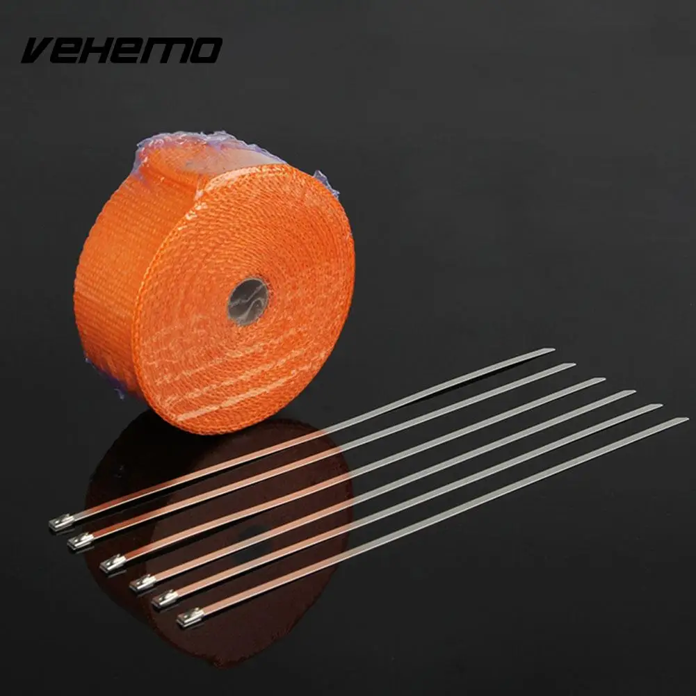 

Titanium Temp Exhaust Header Heat Wrap Retention Downpipe Car Motorcycle