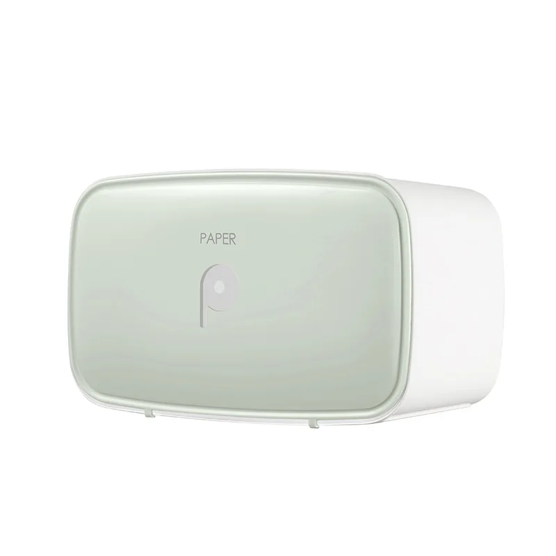 GUNOT портативный держатель для туалетной бумаги настенный диспенсер для туалетной бумаги водонепроницаемый коробка для салфеток мыльница, аксессуары для ванной комнаты - Цвет: Green
